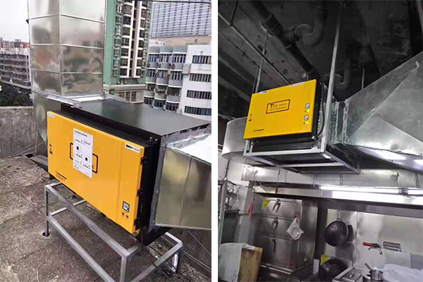 小型低空油烟净化器安装图片
